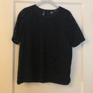 Black lace top Madewell xs